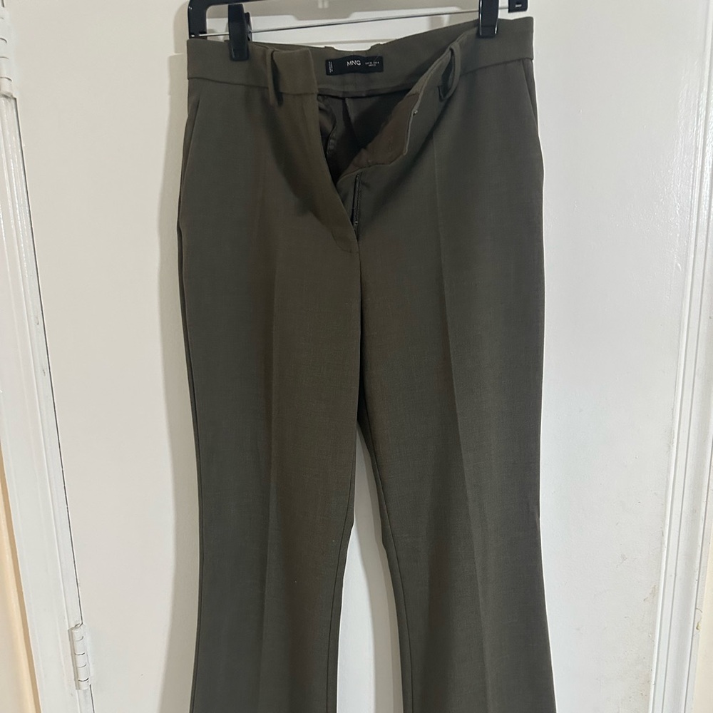 Mango Olive Flare Women's Pants